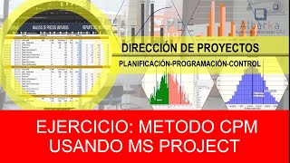 MÉTODO CPM USANDO MS PROJECT [upl. by Aihn]