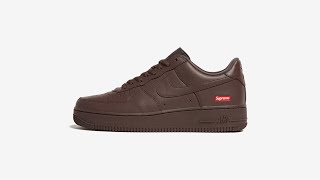 Supreme x NIKE Air Force 1 Low Brown NIKE AirForce1 Supreme [upl. by Pruchno]