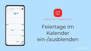 Feiertage im Kalender einblenden oder ausblenden  OnePlus Android 14  OxygenOS 14 [upl. by Milman]