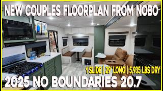 All New 2025 No Boundaries 207 Couples Travel Trailer By Forestriver  Couchs RV Nation  NOBO 207 [upl. by Alvina]