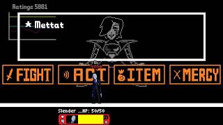 Rivals of Aether Slender Man vs Mettaton EX Pacifist [upl. by Feetal]