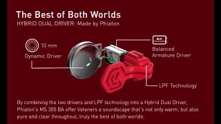 Phiaton MS 300 BA Hybrid Drivers [upl. by Adihsaar356]