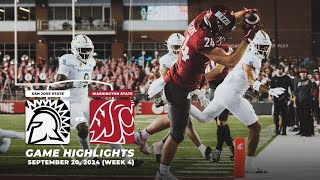 Washington State vs San Jose State Highlights  2024 Pac12 Football [upl. by Enaitsirk866]