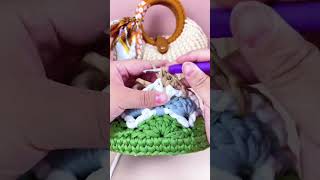 Beautiful stitch for bagcrochetpatterns crochet crocheting [upl. by Oremar138]