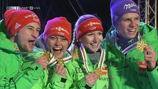 Deutschland holt Gold im Mixed  Ski WM 2017  Carina Vogt  Markus Eisenbichler  Andreas Wellinger [upl. by Eloise]