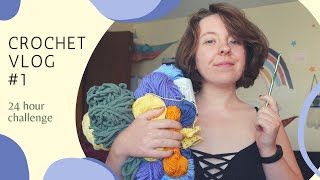 Crocheting for 24 hours  Crochet Vlog [upl. by Rimaa348]