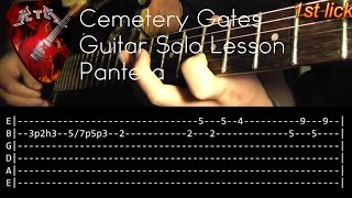 Cemetery Gates Guitar Solo Lesson  Pantera with tabs [upl. by Genny699]