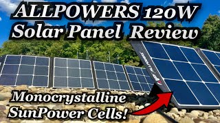 Allpowers 120w Solar Panel Testing and Review  Excellent solar output from these solar panels [upl. by Delp]