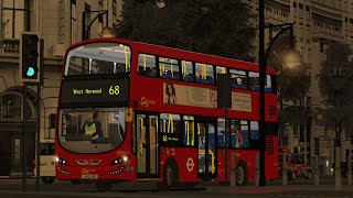 OMSI 2  London  Route 68 Aldwych  West Norwood [upl. by Aoht543]