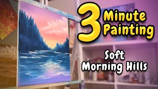 Easy Bob Ross Beginner Painting  Colorful Lake Landscape [upl. by Adnyc143]