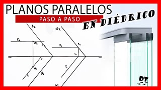 👏🏻 Plano PARALELO a otro por un PUNTO 🚀 Paralelismo entre planos en sistema DIÉDRICO [upl. by Ebanreb397]