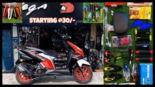 TVS NTorq 125 Modification  All Accessories For NTorq 125  The Biker Shop  Siliguri🔥 [upl. by Michaella]