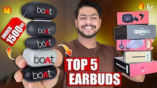 Top 5 Best Earbuds Under 1500 Rs🔥Best TWS Earbuds Of 2024 Boat 161Boat 131 amp More [upl. by Masry]