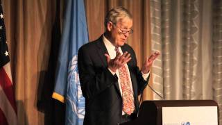 Timothy E Wirth introduces His Excellency Jens Stoltenberg 2011 Global Leadership Awards Dinner [upl. by Pubilis]