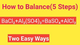 BaCl2Al2SO43BaSO4AlCl3 Balanced EquationBarium chlorideAluminium sulphate Balanced Equation [upl. by Adnak251]