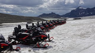 Snowmobiling on Langjökull Glacier [upl. by Dickman329]