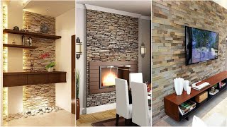 200 Stone Wall Decorating Ideas 2023 Modern Living Room Wall Design Ideas  Home Interior Design [upl. by Fridlund714]