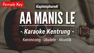 Aa Manis Le KARAOKE KENTRUNG  BASS  Tiktok Version Kaka Main Salah  Koplo Akustik  Ukulele [upl. by Cates]