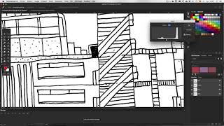 Infographie pour la sérigraphie E01  dessin au trait avec Photoshop [upl. by Anotyal]