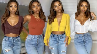 FALL FASHION NOVA TRYON CLOTHING HAUL Denim Jeans Bodysuits and more [upl. by Erotavlas768]