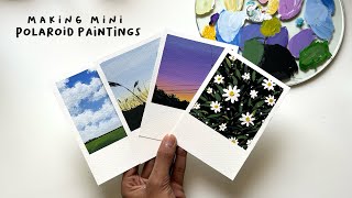 Making mini polaroid paintings 🫶 [upl. by Aznarepse206]