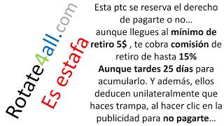 Rotate4allcom Es estafa es scam [upl. by Ruon412]