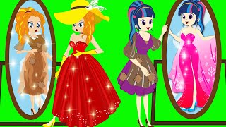 Equestria Girls Princess  Twilight Sparkle and Friends Animation Collection Rich and Poor Story [upl. by Nnodnarb]