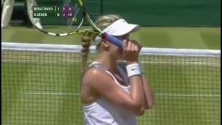 Match point Bouchard through to Wimbledon 2014 semifinals [upl. by Tracee]