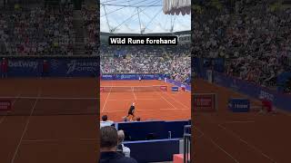 Holger Rune forehand goes way long vs Marco Trungelliti in Hamburg tennis atp [upl. by Udall668]