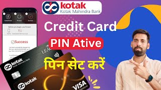 How to active kotak bank credit card pin amp first time pin generation Online 2024  credit card pin [upl. by Asssilem]