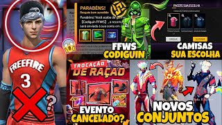 URGENTE CODIGUIN INFINITO DO MUNDIAL CAMISAS DE TIME DUNK MASTER CANCELADO NOVIDADES FREE FIRE [upl. by Nonnah30]