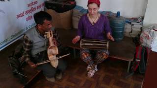 Sarangi  Madal in action Kathmandu Nepal [upl. by Gettings]