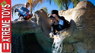 Sneak Attack Squad Nerf Rival Pool Battle Fancy Ethan Vs Cole in a Mansion [upl. by Ahsekar]