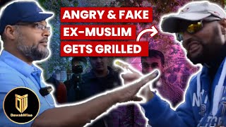 Angry amp Fake ExMuslim Gets Grilled  Hashim  Speakers Corner [upl. by Leahpar]