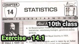 10th class  Maths  14 Statistics chapter  Exercise  14110th class mathematics Exercise  141 [upl. by Crofton919]