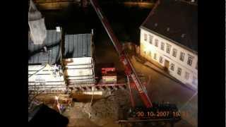 Aufbau einer temporären Baustraße für den Umzug der Emmauskirche Heuersdorf  Zeitraffer [upl. by Jenny493]