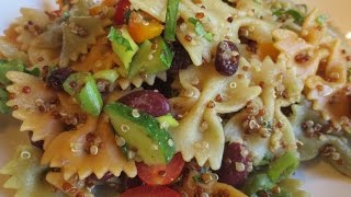 Low Fat Vegan No Oil Pasta Salad EASY amp Delicious [upl. by Ethelbert367]