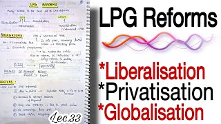 LPG Reforms 1991 Reforms  Liberalisation Privatisation Globalisation  Lec33 An Aspirant [upl. by Midan]