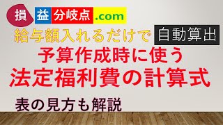 社長、従業員の本当の人件費わかってますか？ 予算作成時にも使える人件費 法定福利費の算出 自動算出のサイトは、説明にリンクがあります。 [upl. by Eiclehc486]