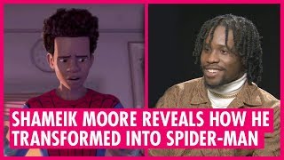 Shameik Moore talks Miles Morales and SpiderMan Into the SpiderVerse [upl. by Aratahs]