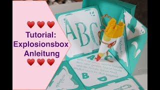 ♥️ Tutorial Explosionsbox Anleitung Einschulung Action Block amp Stampin up [upl. by Kcirdef]