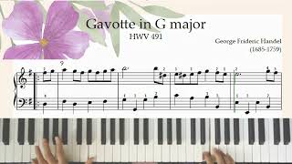 Grade 3 Piano Gavotte in G HWV 491 by George Frideric Handel [upl. by Anazraf174]