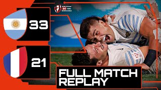 BEST OF 2023  Argentina v France  Vancouver Rugby Sevens Mens Cup Final [upl. by Alleacim767]