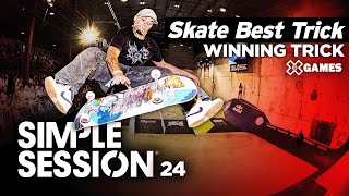 Simple Session 2024  Skateboard Best Trick Winners  X Games [upl. by Ynehteb]