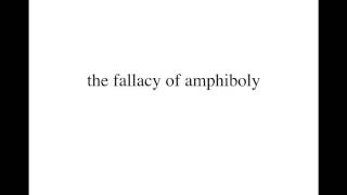 The fallacy of amphiboly [upl. by Eilrebmik160]