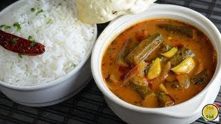 Okra in Tamarind Gravy  Bendakaya Pulusu  By VahChef  VahRehVahcom [upl. by Eilsel154]