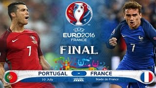 Portugal x França  Gols e melhores momentos  Final da UEFA EURO 2016  PES 2016 [upl. by Thadeus419]