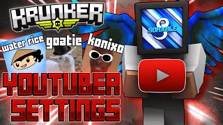 USING YOUTUBERS KRUNKER SETTINGS Trickshots and Nukes [upl. by Sesylu]