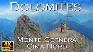 Dolomites 4K • Monte Cernera Cima Nord • Amazing Hike [upl. by Asiuol]