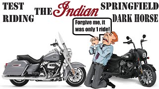 Test Riding the Indian Springfield Dark Horse [upl. by Alekim]